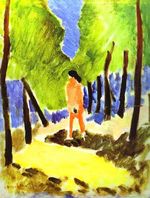 Nude in Sunlit Landscape 1909